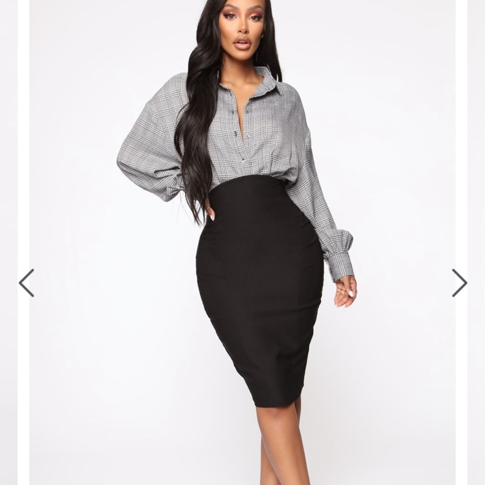 Fashion Nova! I See You Looking  High Waist Skirt